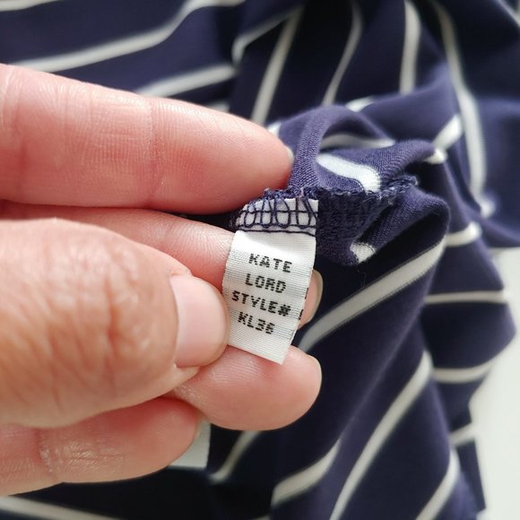 Kate Lord Performance Purple Striped Golf Shirt MEDIUM Breathable Short Sleeve - Picture 7 of 7